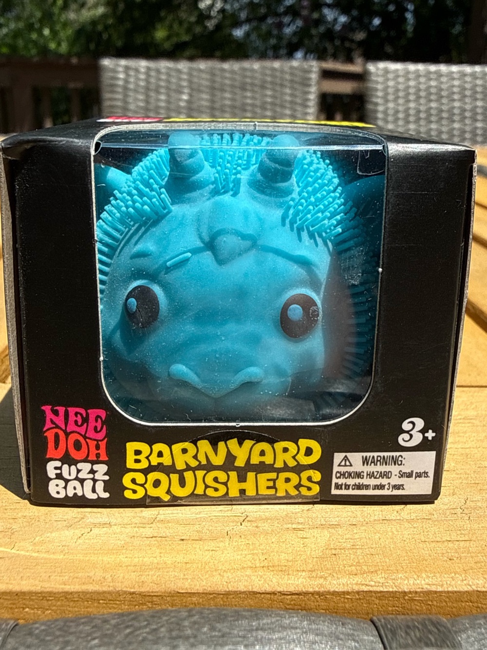 NeeDoh Fuzz Ball Barnyard Squishers - Blue *RARE*
